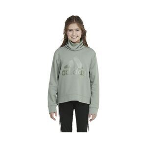 Adidas Girls 7 8 Mockneck‎ French Terry Pullover Sweater Green